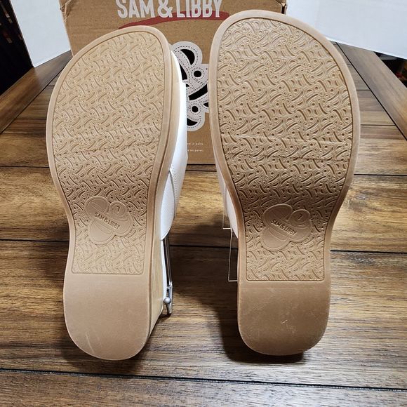 Sam & Libby Indie Double Bow Wht. Sandles 7 W/Box - Picture 7 of 8